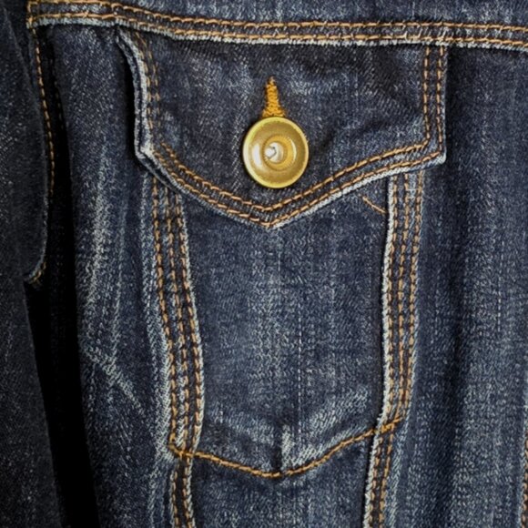 CAbi Jeans Blue Denim Jacket Womens S Style 721 Rodeo Trucker Classic Western - Picture 4 of 12